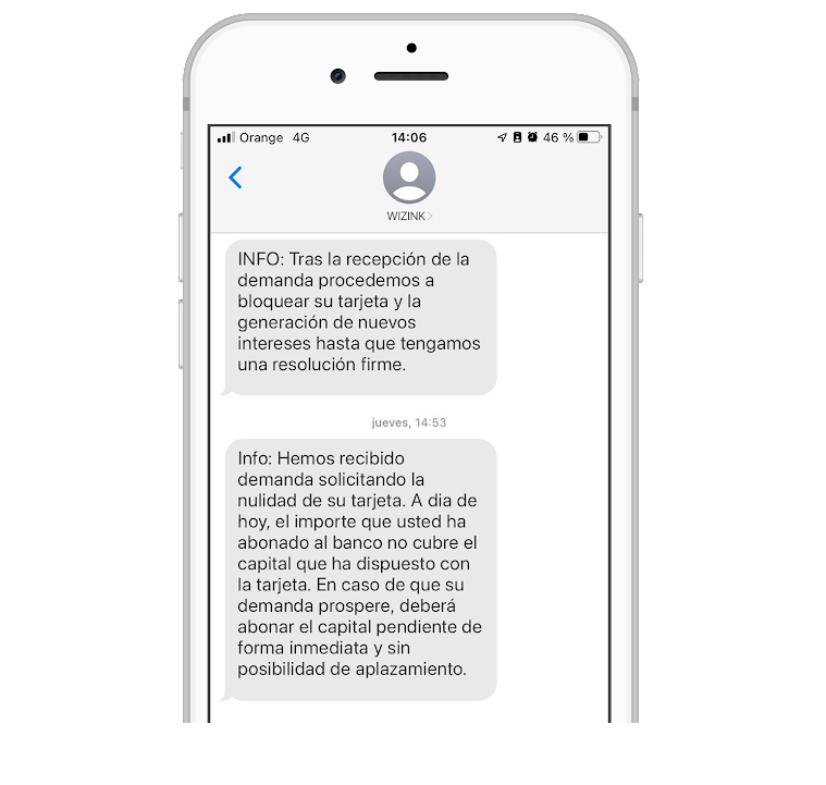Captura móvil anulidad tarjeta