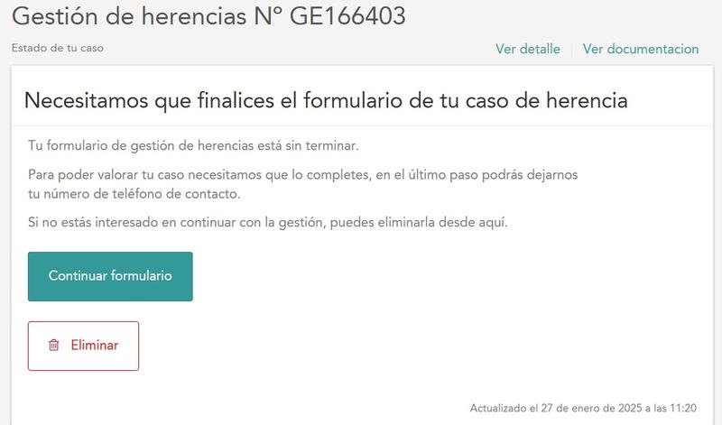 casos por finalizar formulario