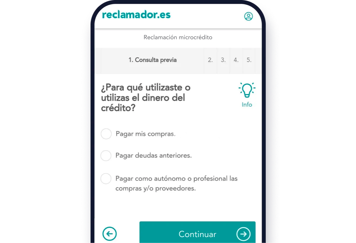 Formulario de reclamación de microcreditos